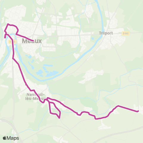Île-de-France Mobilités Collot <> Centre map