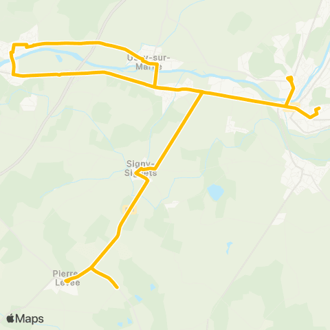 Île-de-France Mobilités Gare de Changis St-Jean <> Pl. St Claude map