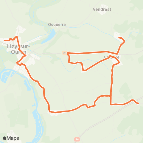 Île-de-France Mobilités Gare de Lizy-sur-Ourcq <> Chaton map