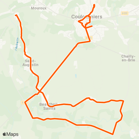 Île-de-France Mobilités Paradis <> Cité Scolaire map