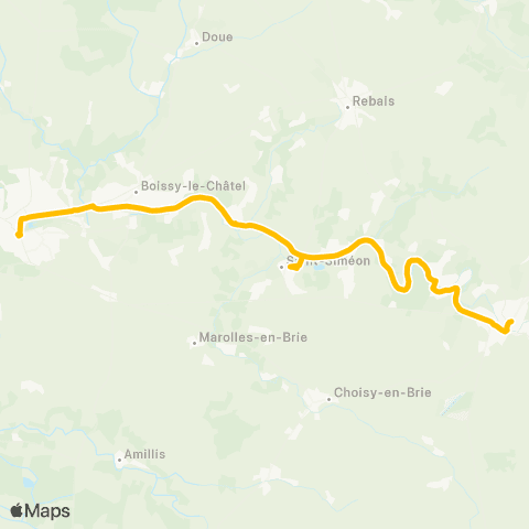 Île-de-France Mobilités Gare de Coulommiers <> La Ferté Gaucher Ctre map