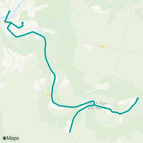 Île-de-France Mobilités Collège la Rochefoucauld (Quai e) <> Les Hameaux map