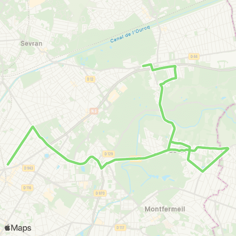 Île-de-France Mobilités Gutenberg / Lycée Boulloche <> Collège Henri IV map
