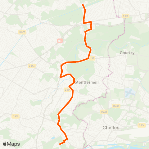 Île-de-France Mobilités Château d'Eau <> Gare du Vert Galant map