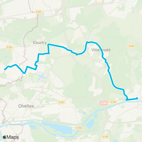 Île-de-France Mobilités Gare de Lagny Thorigny <> Hôp. de Montfermeil map