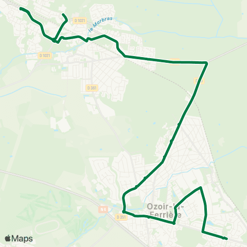 Île-de-France Mobilités Einstein <> Lycée Charles le Chauve map
