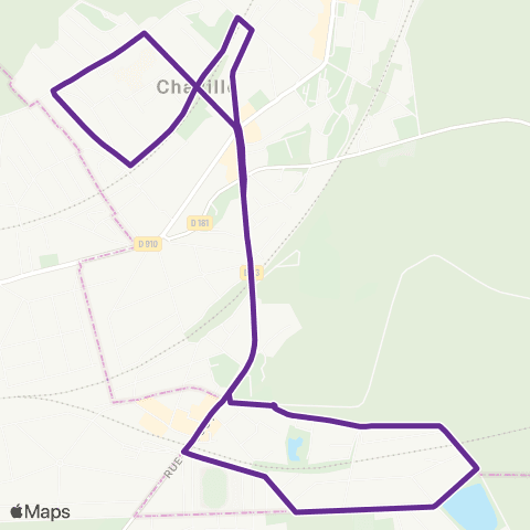 Île-de-France Mobilités Gare de Chaville Rive Droite <> Gare de Chaville Rive Droite map