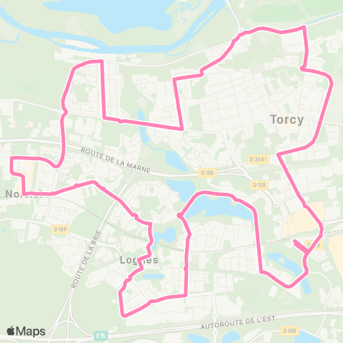 Île-de-France Mobilités Gare de Torcy RER <> Gare de Torcy map