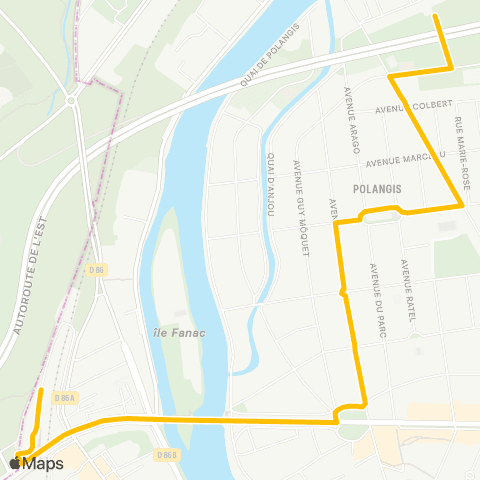 Île-de-France Mobilités Camping Intl <> Joinville-le-Pont RER map