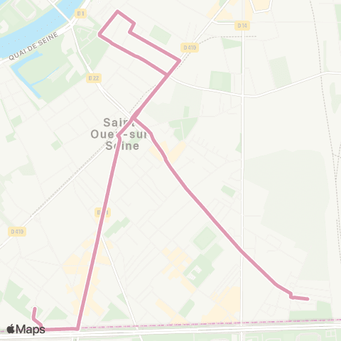 Île-de-France Mobilités Payret <> Debain map