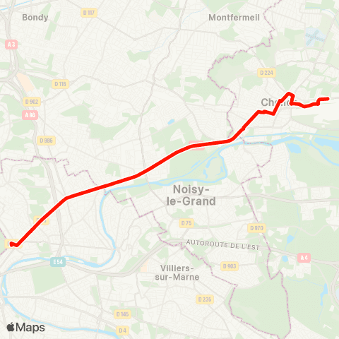 Île-de-France Mobilités Mairie <> Nogent-sur-Marne RER map
