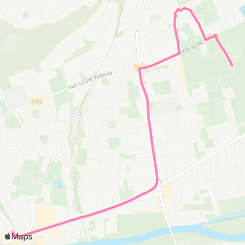 Île-de-France Mobilités Bougainville <> Neuilly-Plaisance RER map