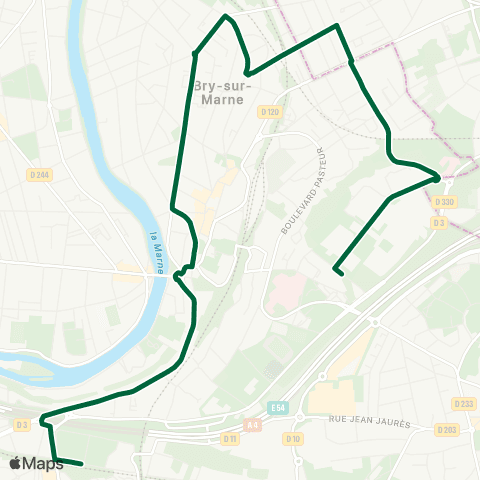 Île-de-France Mobilités Bry-sur-Marne RER <> Europe map