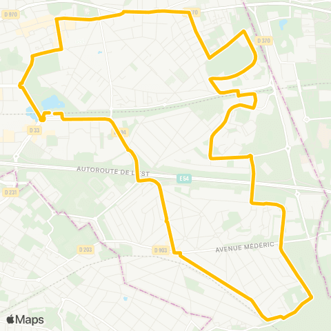 Île-de-France Mobilités Noisy-le-Grand - Mont d'E. RER - Quai 4 <> Noisy-le-Grand - Mont d'E. RER map