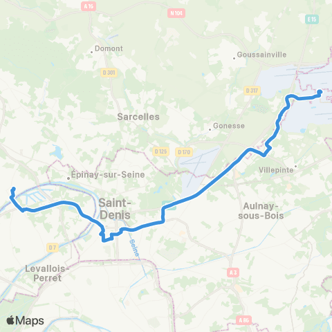 Île-de-France Mobilités Gare d'Argenteuil RER <> Roissypôle map