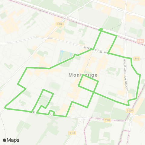 Île-de-France Mobilités Châtillon-Montrouge-Métro <> Châtillon-Montrouge-Métro map