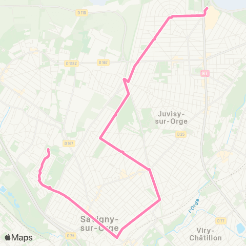 Île-de-France Mobilités Pte de l'Essonne <> ZAC les Gâtines - Capitaine Jean d'Hers map