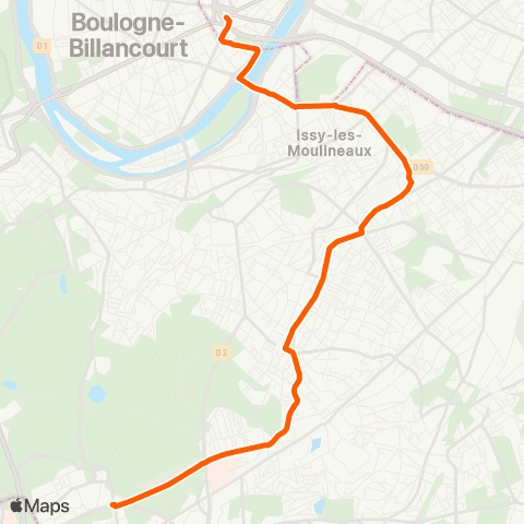 Île-de-France Mobilités Pte de St-Cloud - Métro <> Georges Pompidou map