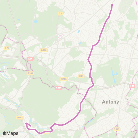 Île-de-France Mobilités Gare d'Igny <> Pierre Semard - Châtillon-Montrouge map