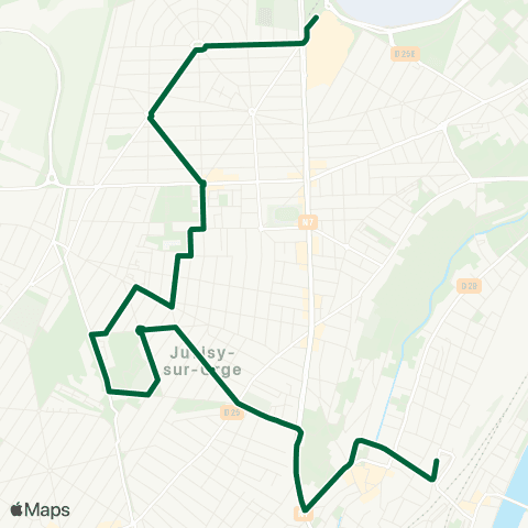 Île-de-France Mobilités Porte de l'Essonne <> Gare de Juvisy RER map