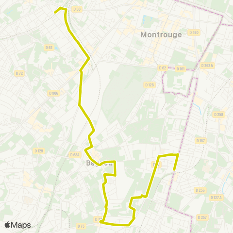 Île-de-France Mobilités Gare de Vanves - Malakoff <> Pont Royal RER map