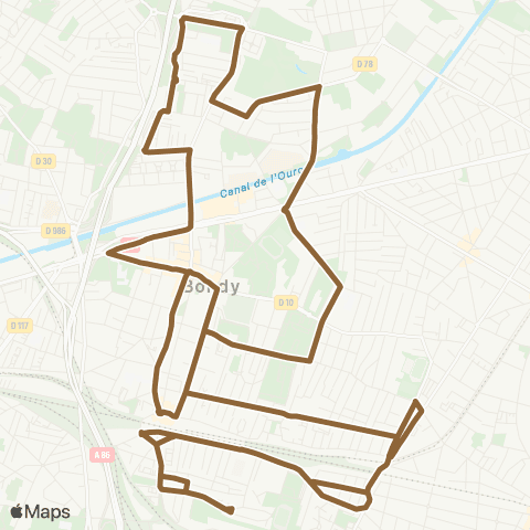 Île-de-France Mobilités La Mare À la Veuve <> La Mare À la Veuve map