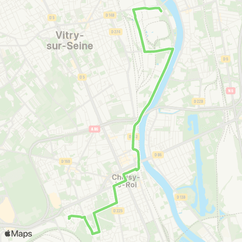 Île-de-France Mobilités Ctre comm. Pont de Vitry <> E. Levassor map