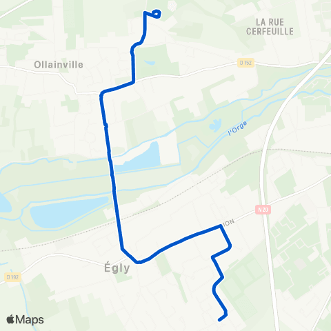 Île-de-France Mobilités Collège la Fontaine aux Bergers <> La Mare aux Bourguignons map