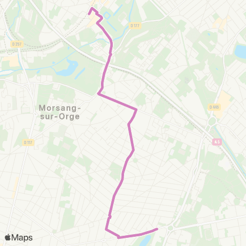 Île-de-France Mobilités Gare de Savigny-sur-Orge <> Sycomores map