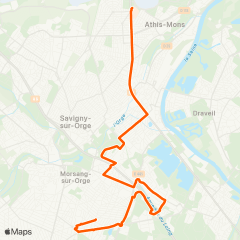 Île-de-France Mobilités Porte de l'Essonne <> Libération map