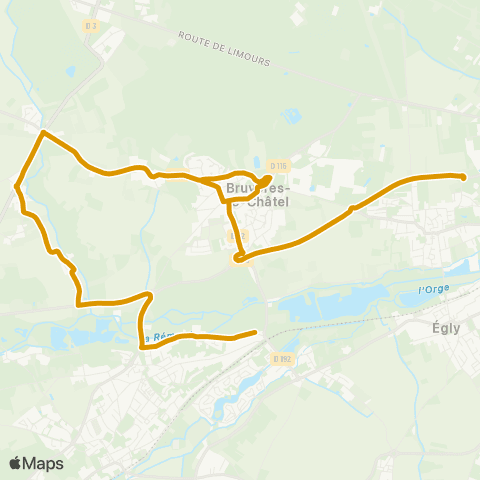 Île-de-France Mobilités Collège la Fontaine aux Bergers <> Bout du Monde map