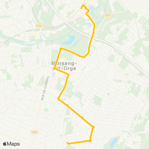 Île-de-France Mobilités Les Jonquilles <> Gare de Savigny-s/-Orge map