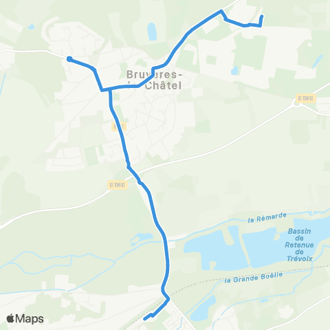 Île-de-France Mobilités Teratec <> Gare de Breuillet - Bruyères-le-Châtel map