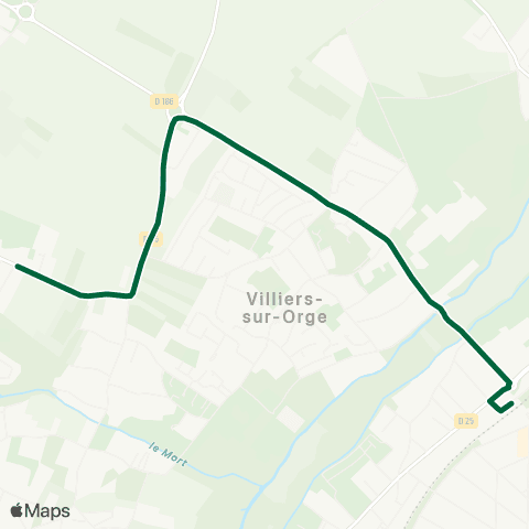 Île-de-France Mobilités Fontaine Mansart <> Gare de Ste-Geneviève-des-Bois map