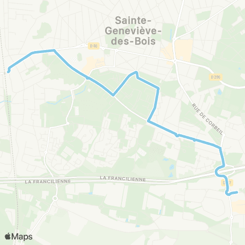 Île-de-France Mobilités Pl. Hausen <> Gare de St-Michel-sur-Orge map