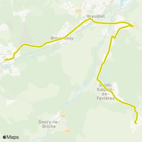 Île-de-France Mobilités Gare de Saint-Chéron <> Église map