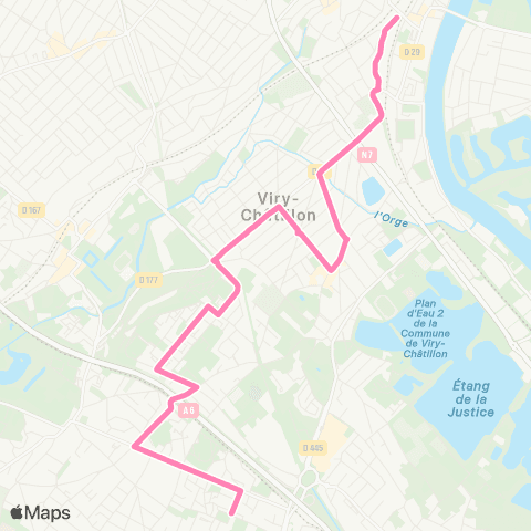 Île-de-France Mobilités François Mitterrand <> Gare de Juvisy map