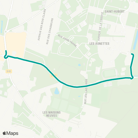 Île-de-France Mobilités Lycée Einstein <> Marché map