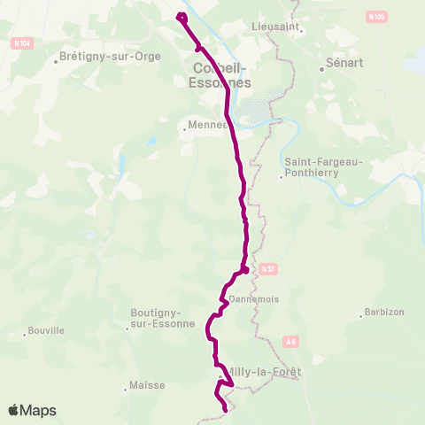 Île-de-France Mobilités Gare Routière <> Pl. de l'Ancienne Gare map