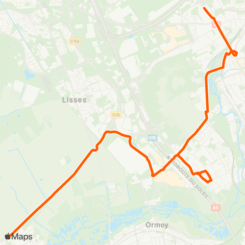 Île-de-France Mobilités Lycée <> Château map