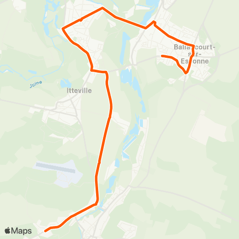 Île-de-France Mobilités Lycée A. Denis <> Baudelaire map