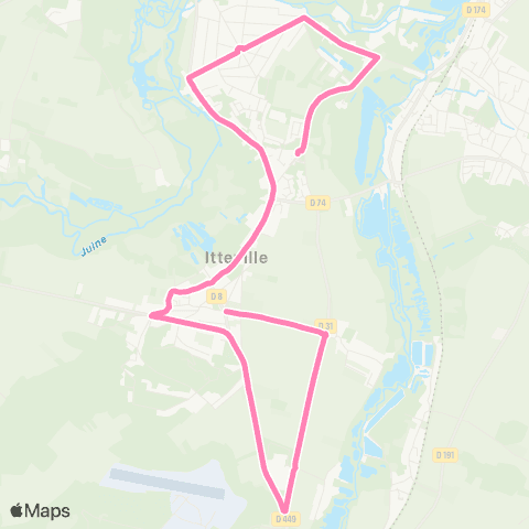 Île-de-France Mobilités Collège Doisneau <> La Croix Boissée map