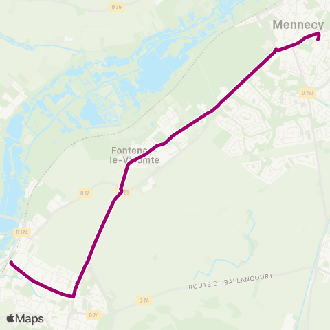 Île-de-France Mobilités Gare de Ballancourt <> Lycée Marie Laurencin map