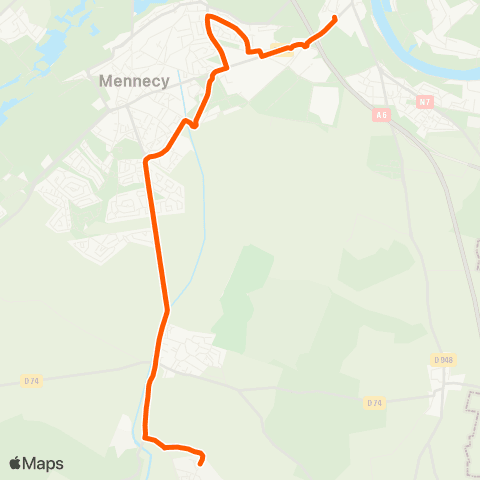 Île-de-France Mobilités Collège Olympe de Gouges <> Rue de la Ferté map