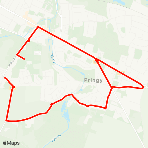 Île-de-France Mobilités Collège F. Villon <> Jonville map
