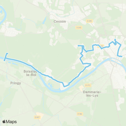 Île-de-France Mobilités Gare Routière Mail / Melun <> Ste Assise map