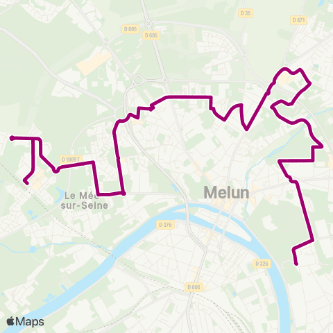 Île-de-France Mobilités Gare du Mée <> 14 juillet map