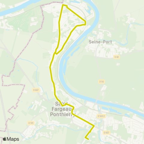 Île-de-France Mobilités Collège F. Villon <> Temploux map