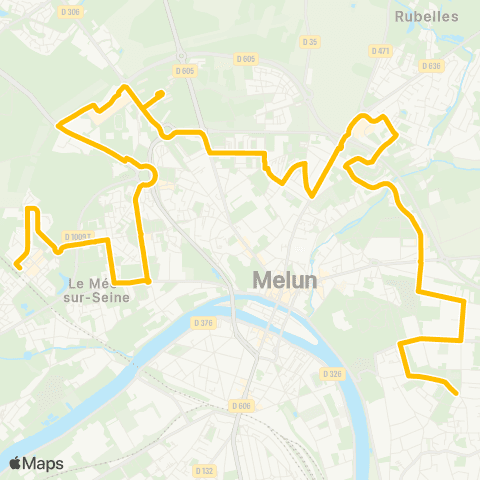 Île-de-France Mobilités Foch 11 novembre <> Gare du Mée map