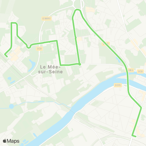 Île-de-France Mobilités Gare de Melun <> Gare du Mée map
